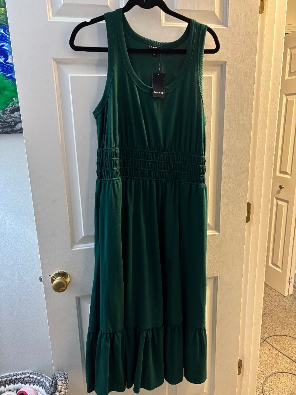 Torrid botanical garden green midi cotton maxi dress 00x or 10